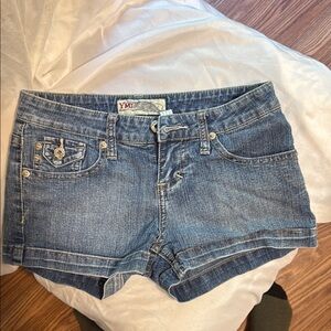 YMI Blue Jean Shorts with Embellished Front